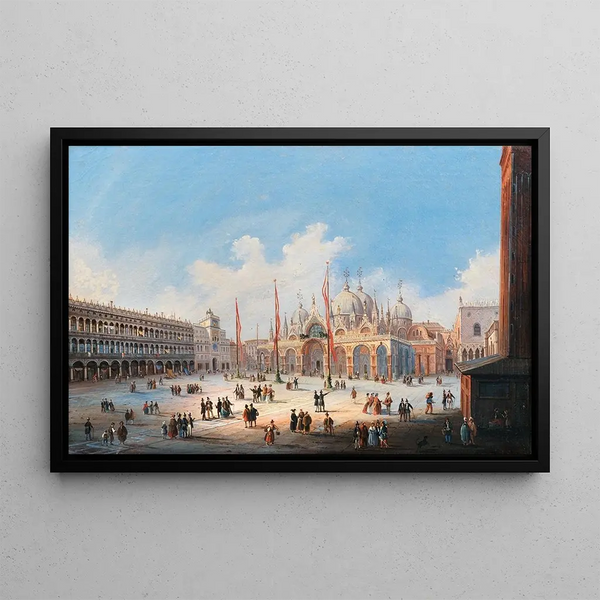 Venice, Saint Mark's Square - Carlo Grubacs — framed artwork on a wall