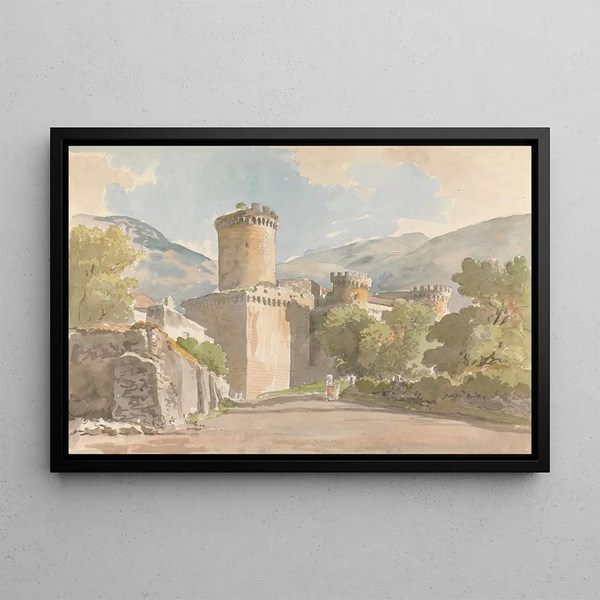 Fondi Il Castello - Carlo Labruzzi — framed artwork on a wall