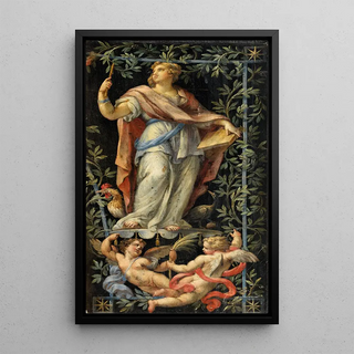 An allegory of vigilance - Carlo Maratta — framed artwork on a wall