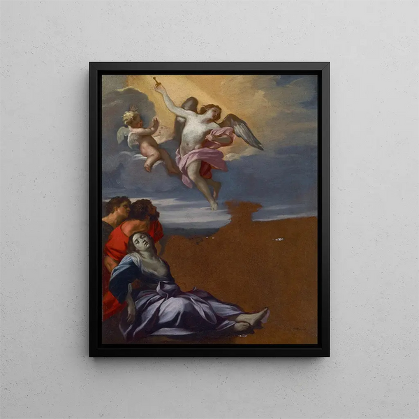 Study for the altarpiece of Saint Rosalie among the Pestilents - Carlo Maratti — framed artwork on a wall