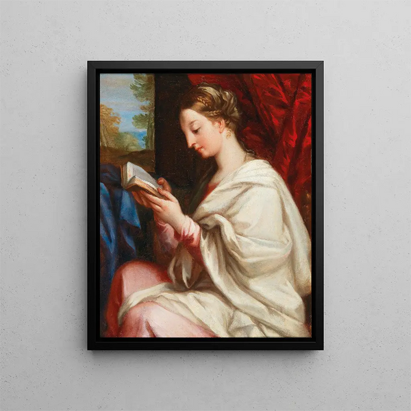 La Madone lisant - Carlo Maratti — framed artwork on a wall