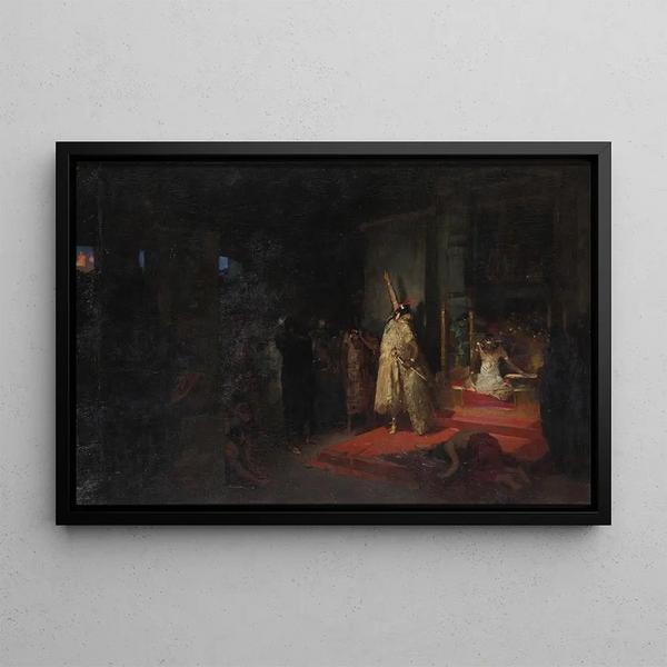 La rançon d'Atahualpa - Carlos Baca-Flor — framed artwork on a wall