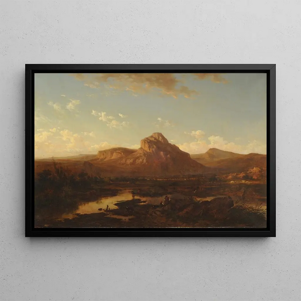 Landscape Painting - Carlos de Haes — framed artwork on a wall