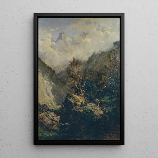 Reproduction of the painting Mountains of Asturias - Carlos de Haes