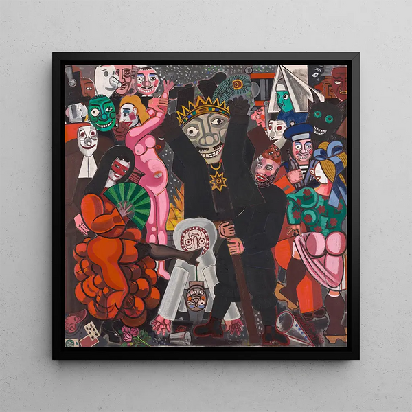 Carnival Painting - Jean Brusselmans — framed artwork on a wall
