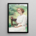 Reproduction of the painting Femme sitting in reflection - Caroline A. Lord