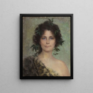 Head of Woman - Caroline Baily — framed artwork on a wall