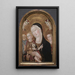 Virgin and Child with Saint Jerome and Saint Catherine of Alexandria - Carlo da Viterbo — framed artwork on a wall