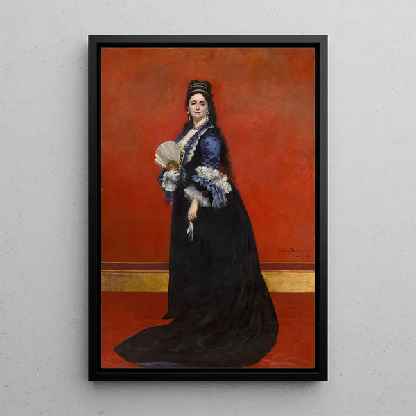 Countess Rattazzi née Maria-Laetitia Bonaparte-Wyse - Carolus-Duran — framed artwork on a wall