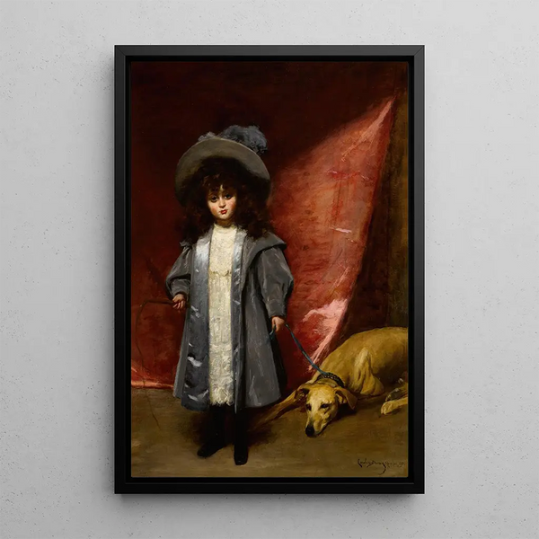 Reproduction of the painting Child with dog - Carolus-Duran