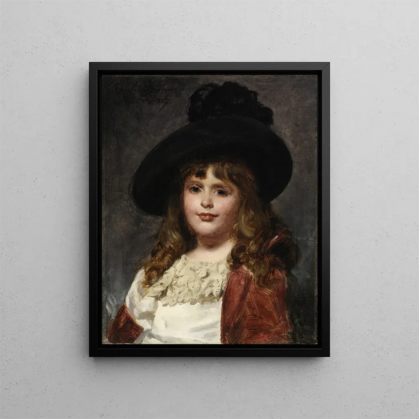 Laura at seven years old - Carolus-Duran — framed artwork on a wall
