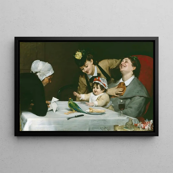 Les Fêtards - Carolus-Duran — framed artwork on a wall