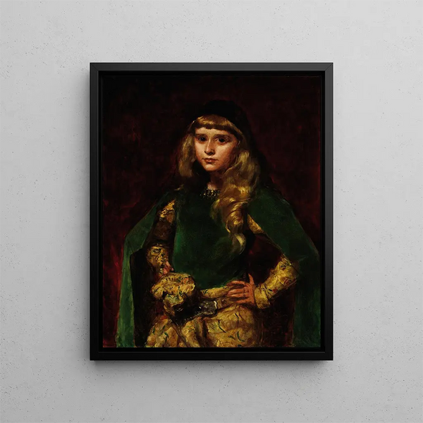 Natalie at ten years old - Carolus-Duran — framed artwork on a wall