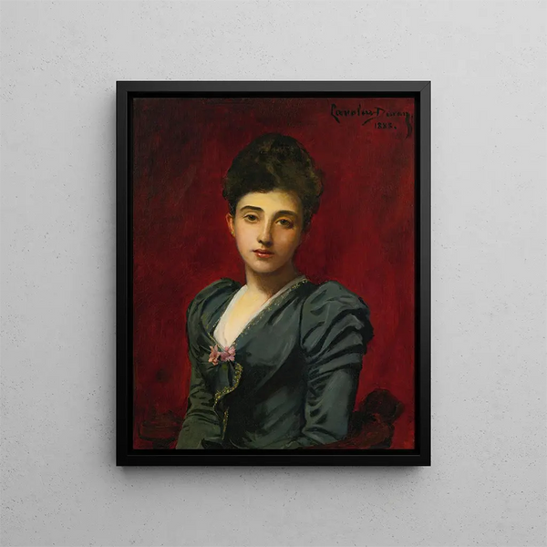 Portrait Of The Countess Lily De Roussy De Sales - Carolus-Duran — framed artwork on a wall