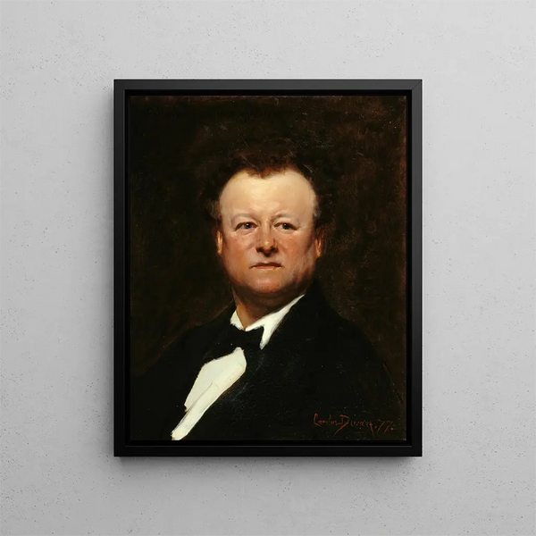 Portrait of Jean-François Berthelier 1830-1888 singer - Carolus-Duran — framed artwork on a wall