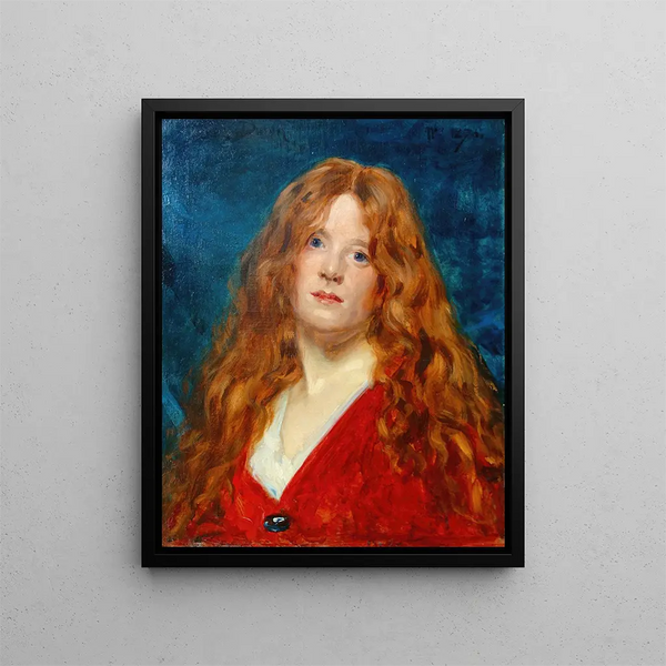 Portrait of a Red-haired Woman 1876 - Carolus-Duran — framed artwork on a wall