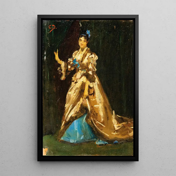 Sketch for the portrait of Madame Feydeau - Carolus-Duran — framed artwork on a wall