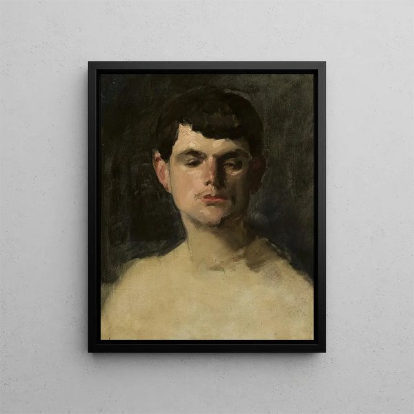 Study of a Male Head - Carolus-Duran — framed artwork on a wall