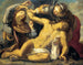 Saint Sebastian cared for by Saint Irene and a servant - Carracci School — artwork view