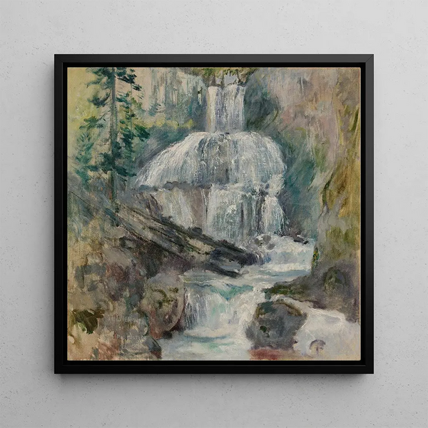 Cascade - John Henry Twachtman — framed artwork on a wall