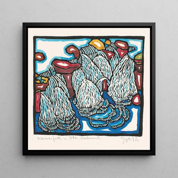 Cascade in Upper Austria - Reijer Stolk — framed artwork on a wall