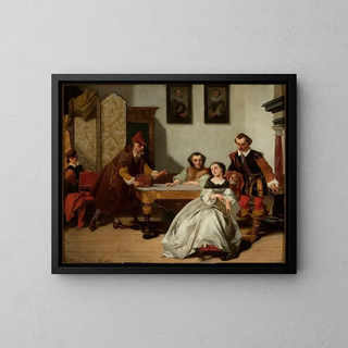 Sale of jewelry - Casimir van den Daele — framed artwork on a wall