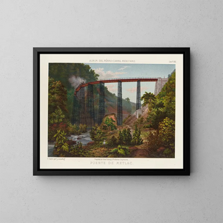 Pont de Metlac, planche 13 - Casimiro Castro — framed artwork on a wall