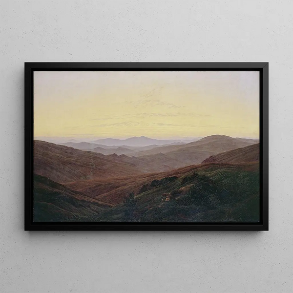Monts des Géants Riesengebirge - Caspar David Friedrich — framed artwork on a wall
