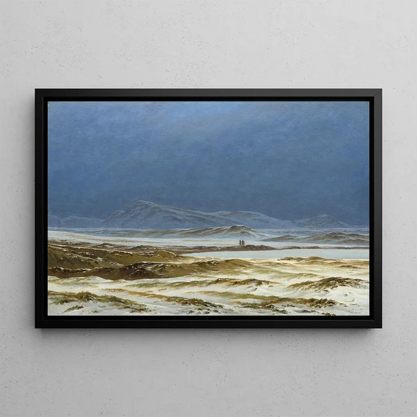 Landscape painting of the North in spring - Caspar David Friedrich — framed artwork on a wall