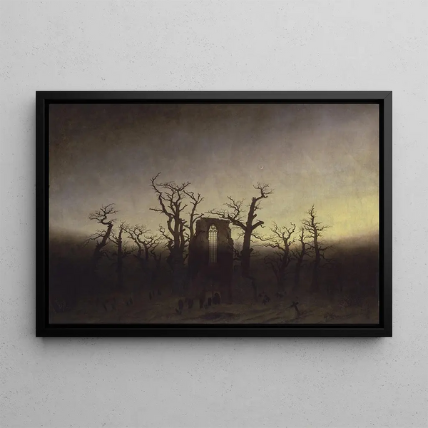 Reproduction of the painting L'Abbaye dans le bois de chênes - Caspar David Friedrich