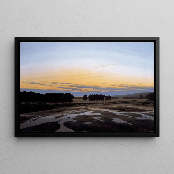 The Grosse Gehege near Dresden - Caspar David Friedrich — framed artwork on a wall