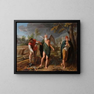 Allégorie du Temps, du Travail et de l'Inactivité - Caspar Jacob van Opstal le Jeune — framed artwork on a wall
