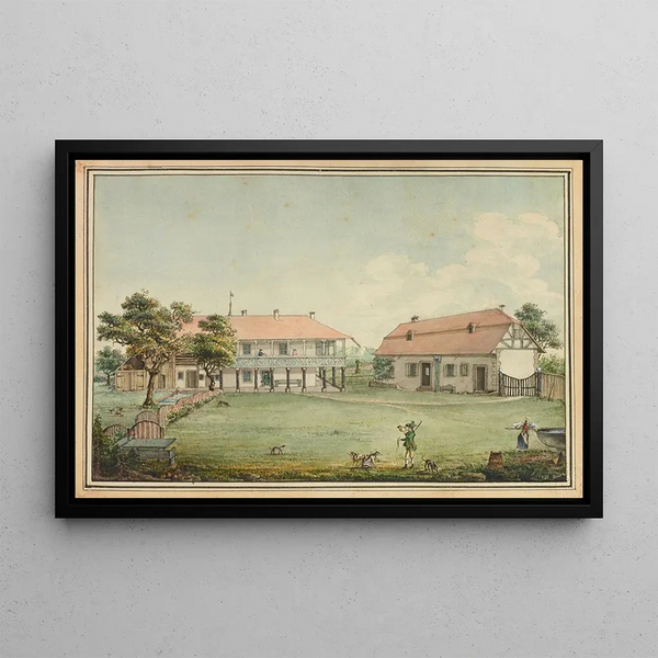 Bad Blumenstein - Caspar Leontius Wyss — framed artwork on a wall