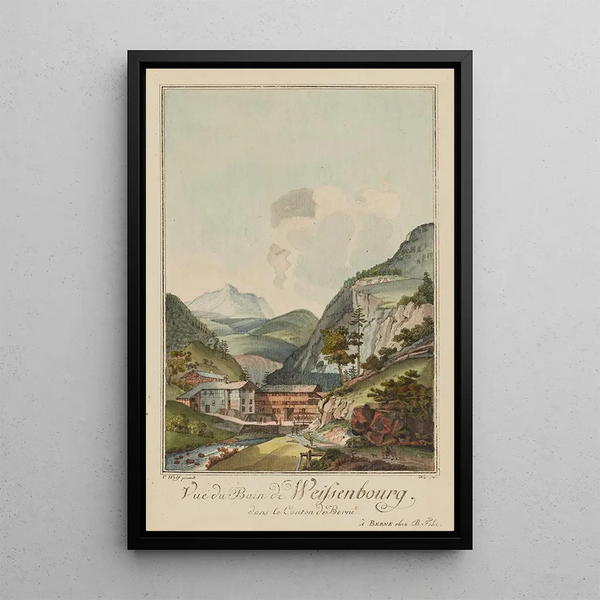 Reproduction of the painting View of the Weissenbourg Bath in the canton of Bern - Caspar Leontius Wyss