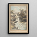 a painting of a bridge over the Aar at the foot of the Grimsel in the canton of Bern - Caspar Wolf — framed artwork on a wall