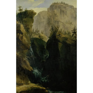 Caspar Wolf - Canyon with Waterfall.webp