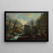 Passerelle en bois sur la Lütschine près de Gsteig - Caspar Wolf — framed artwork on a wall