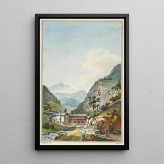 Reproduction of the painting View of the Weissenbourg Bath in the canton of Bern - Caspar Wolf