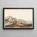 View of Bipp Castle in the Canton of Bern - Caspar Wolf — framed artwork on a wall