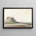 View of Lenzburg Castle in the canton of Bern - Caspar Wolf — framed artwork on a wall
