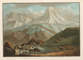 Vue du Grosshorn et du Breithorn avec le petit lac d'Oberhorn - Caspar Wolf — artwork view