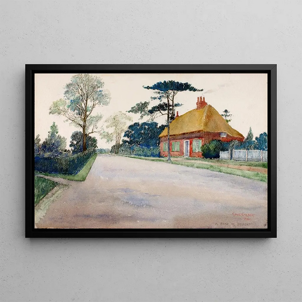 a road in Dorset - Cass Gilbert — framed artwork on a wall