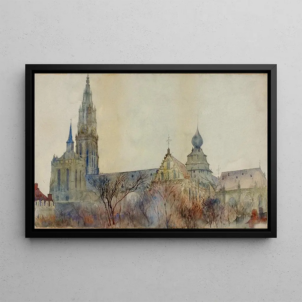 Cathedral of Antwerp - Cass Gilbert — framed artwork on a wall