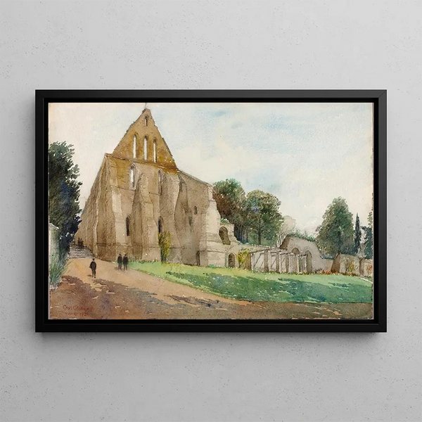 Abbey of Battle - Cass Gilbert — framed artwork on a wall