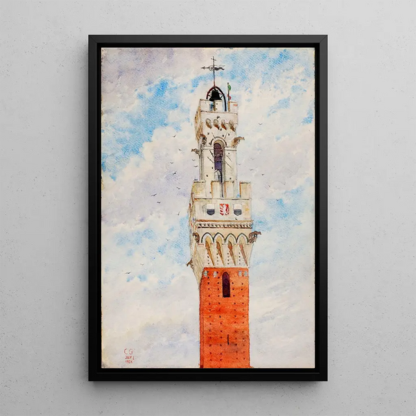 Bell Tower Italy - Cass Gilbert — framed artwork on a wall