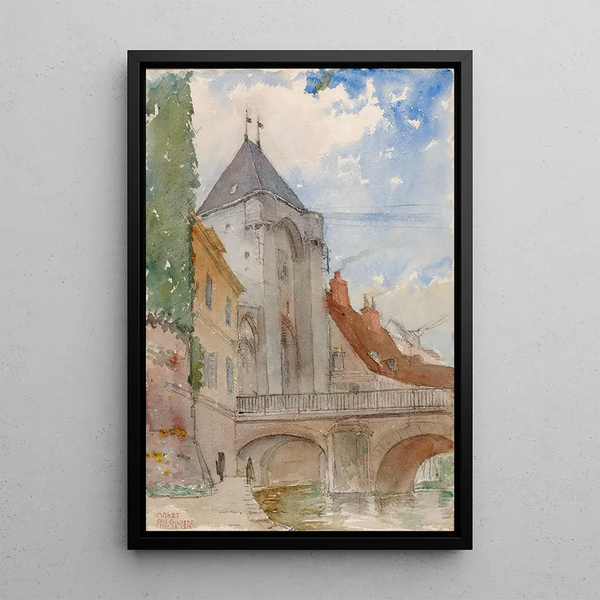 Pont à Moret France - Cass Gilbert — framed artwork on a wall