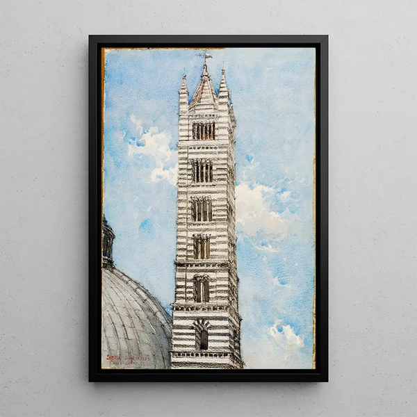 Reproduction of the painting of Siena Cathedral Tower - Cass Gilbert