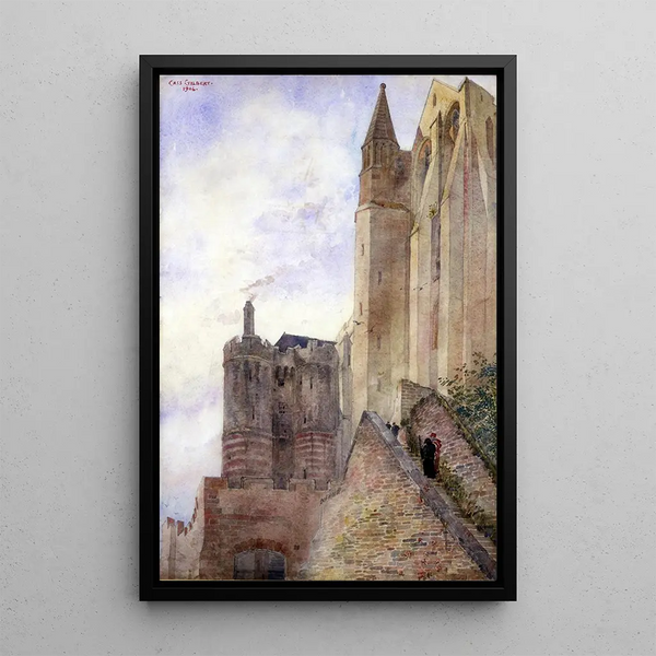 Reproduction of the painting Mont Saint-Michel France - Cass Gilbert