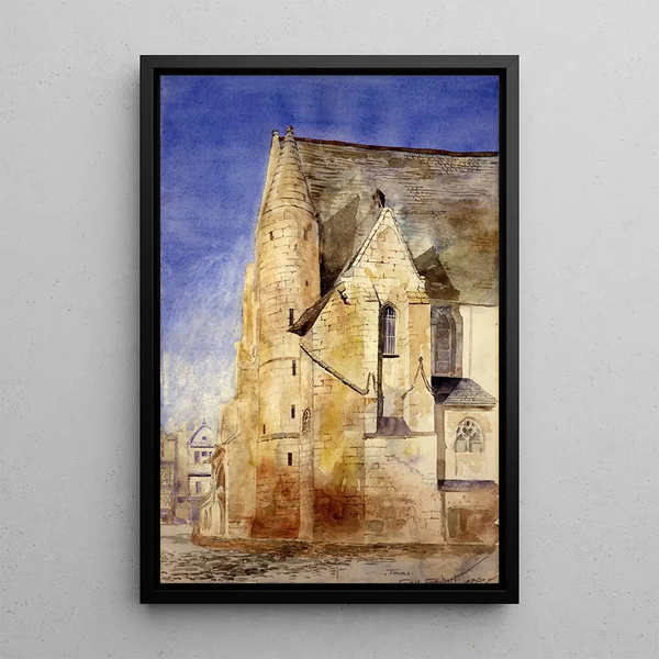 Reproduction of the painting Old church Tours France - Cass Gilbert
