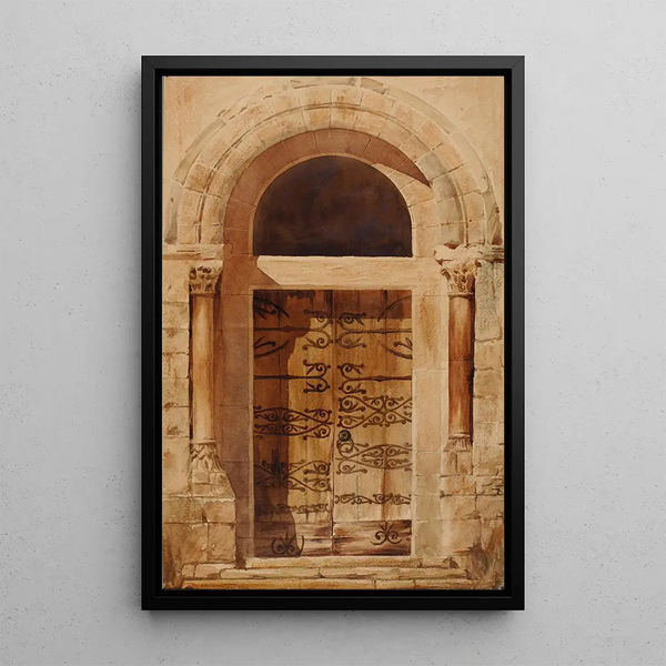Reproduction of the painting of the Nervy Saint-Sépulcre Church Portal - Cass Gilbert